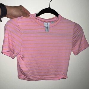 ASOS Pink and Orange Cropped Tee